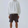 Hochwertige Fear Of God Sweatshirts aus blauem Fleece mit Stickerei