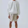 Premium Qualität Fear Of God Sweatshirts Schwarz Fleece Bestickt Luxus