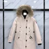 Meistverkaufte Canada Goose Mäntel Weiß Polyester Stickerei Stil