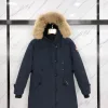 Hochwertige Canada Goose Mäntel Blau Polyester Stickerei Luxus
