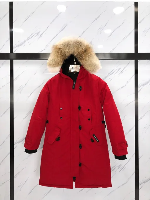 Hochwertige Canada Goose Coats Red Polyester Stickerei Kollektion