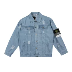 Premium Stone Island Jacke Black Denim Washed Luxury
