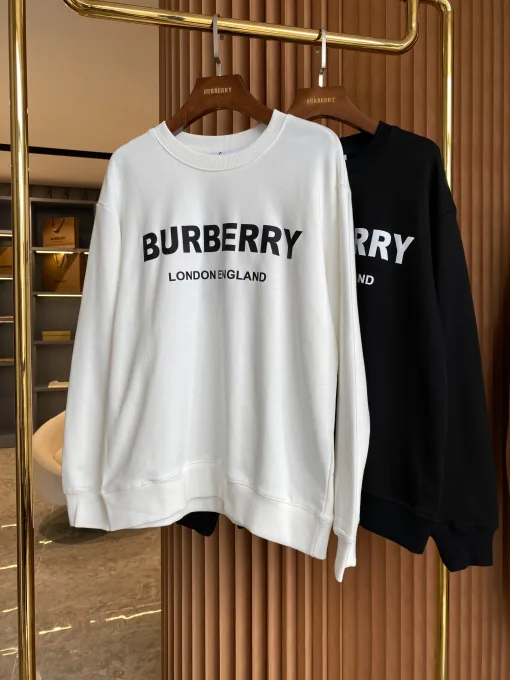 Luxus Burberry Sweatshirts Schwarz gewaschen Luxus