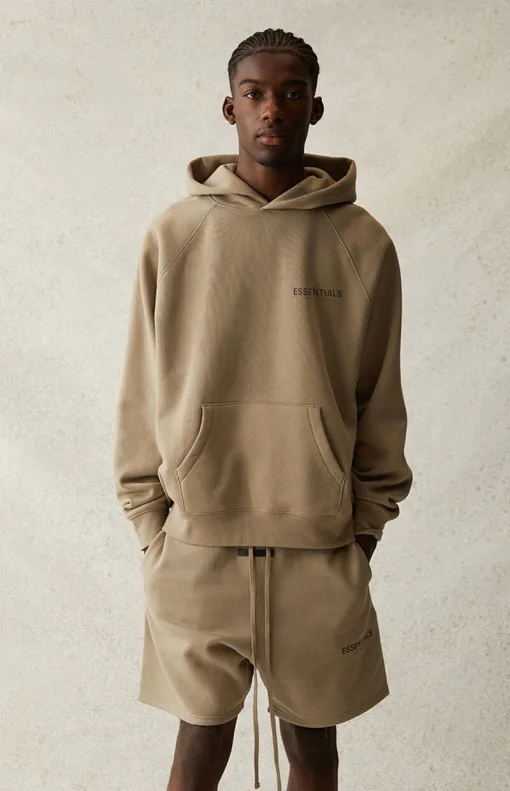 Luxus Fear Of God Sweatshirts Hellbraun Fleece Logo Style