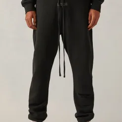 Bestseller Fear Of God Jogginghose Schwarz Fleece Logo Luxus