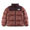 Premium Qualität The North Face Daunenjacke Braun Nylon Stickerei Stil