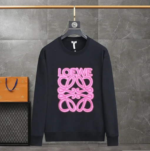 Hochwertige Loewe Sweatshirts Rosa Baumwolle Klassisch Luxus
