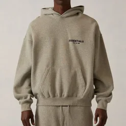Bestseller Fear Of God Sweatshirts Schwarzes Fleece Logo Kollektion
