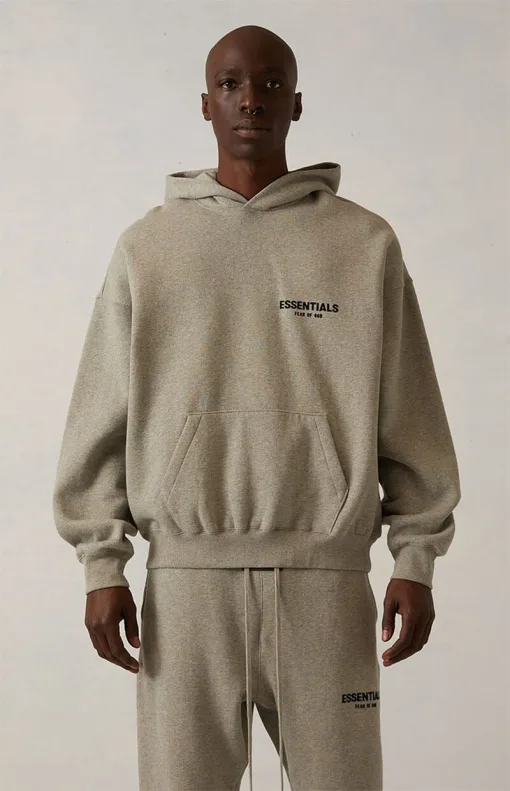 Bestseller Fear Of God Sweatshirts Schwarzes Fleece Logo Kollektion