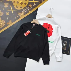 Luxus Kenzo Hoodie Weiß Baumwolle Elegant Luxus