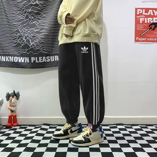 Premium Adidas Jogginghose Schwarz Fleece Casual Kollektion