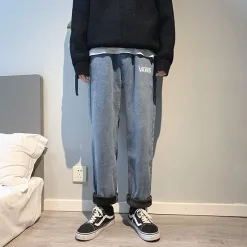 Hochwertige Vans Jeans Blue Fleece Washed Kollektion