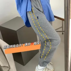 Premium Ralph Lauren Jogginghose aus schwarzem Fleece mit Stickerei