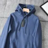 Premium Zegna Sweatshirts Schwarzes Fleece Logo Kollektion
