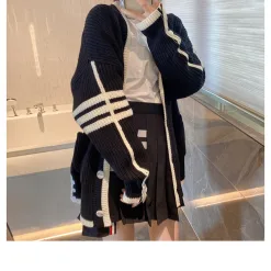 Luxus Thom Browne Jacken Navy Wolle Klassischer Stil