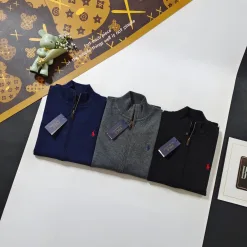 Hochwertige Ralph Lauren Mäntel aus schwarzer Baumwolle, klassische Kollektion