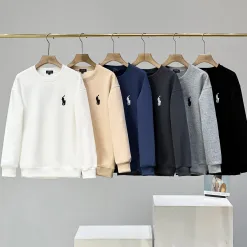 Bestseller Ralph Lauren Sweatshirts Silber Fleece Klassischer Stil