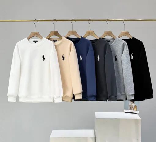 Bestseller Ralph Lauren Sweatshirts Silber Fleece Klassischer Stil
