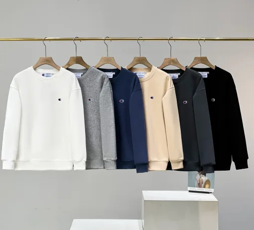 Hochwertige Champion Sweatshirts Silber Fleece Luxus