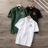 Premium Qualität Kenzo Kurzarmhemden Schwarz Baumwolle Bestickt Luxus