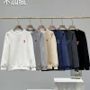 Premium Ami Sweatshirts Schwarz Baumwolle Bestickt Luxus