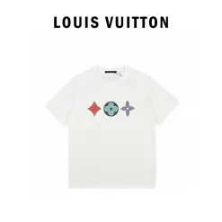 Luxus Louis Vuitton Kurzarm Baumwolle Logo Luxus