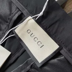 Premium Qualität Gucci Casual Hose Schwarz Seide Stickerei Luxus