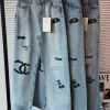 Luxus-Jeans von Chanel aus blauer Baumwolle, Vintage-Kollektion