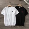 Hochwertiges Burberry T-Shirt aus schwarzer Baumwolle im bestickten Stil