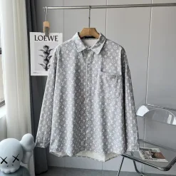 Luxus Louis Vuitton Hemd Denim Jacquard Luxus