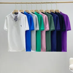 Luxus Ralph Lauren T-Shirts Schwarz Spandex Logo Luxus