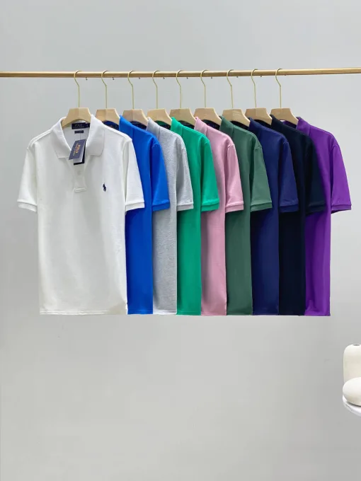 Luxus Ralph Lauren T-Shirts Schwarz Spandex Logo Luxus