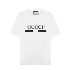 Hochwertige Gucci Kurzarm-Baumwoll-Logo-Kollektion