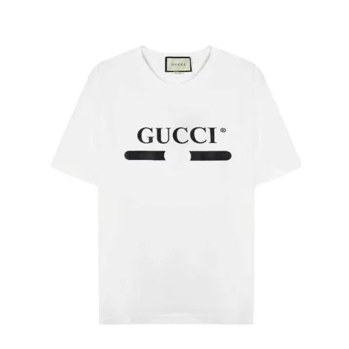 Hochwertige Gucci Kurzarm-Baumwoll-Logo-Kollektion