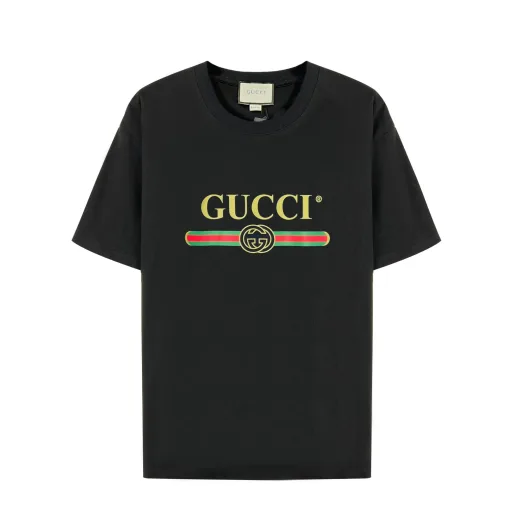 Premium Qualität Gucci Kurzarm Baumwolle Klassischer Luxus