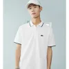 Premium Qualität Cos Polo Shirt Schwarz Baumwolle Gestreift Luxus
