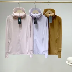 Premium Descente Mäntel Lila Baumwolle Atmungsaktiv Luxus