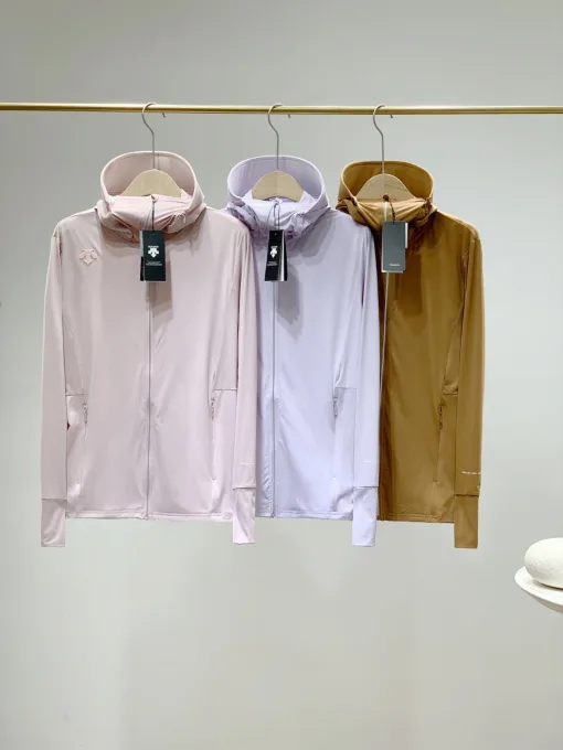 Premium Descente Mäntel Lila Baumwolle Atmungsaktiv Luxus
