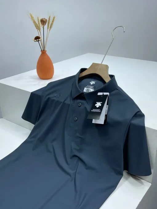Bestseller Descente Kurzarmhemden Schwarze Seide Urban Luxury