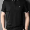 Hochwertiges Armani Poloshirt aus der Solid Collection in Schwarz