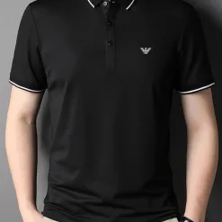 Hochwertiges Armani Poloshirt aus der Solid Collection in Schwarz