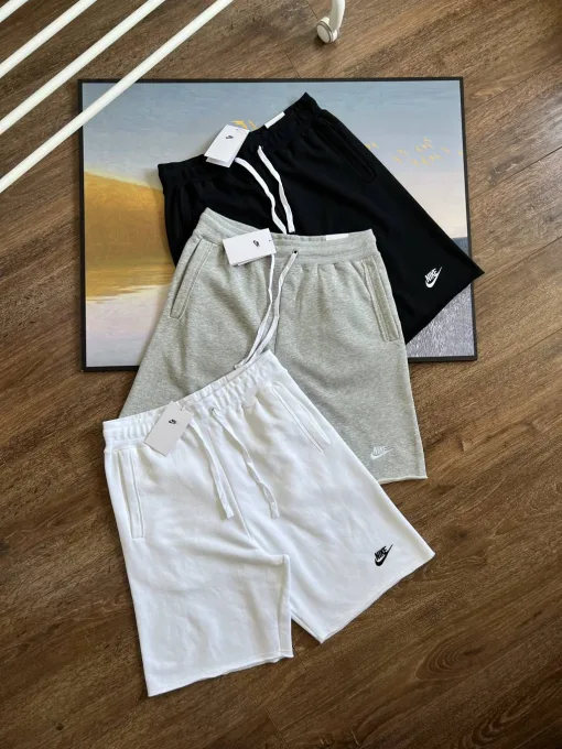 Luxus Nike Shorts Schwarze Baumwolle Preppy Kollektion