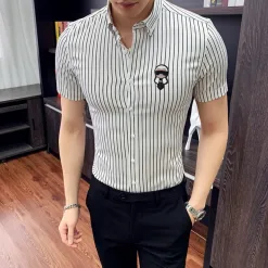 Premium Fendi Kurzarm Weiß Klassischer Stil