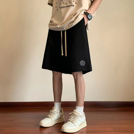 Premium Stone Island Shorts Schwarz Solid Style