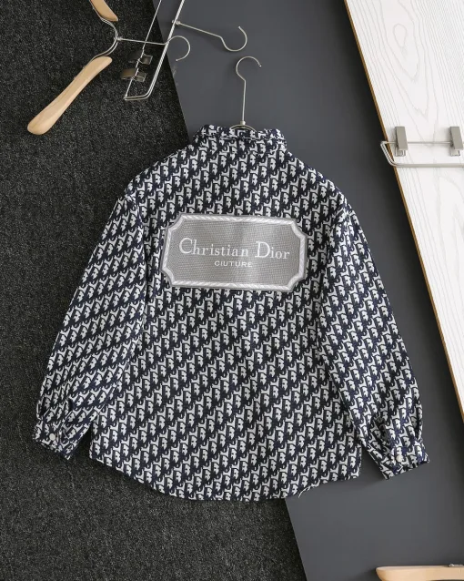 Luxus-Dior-Hemden Denim Jacquard Luxus