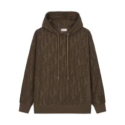 Hochwertige Dior Sweatshirts im schwarzen Baumwoll-Jacquard-Stil