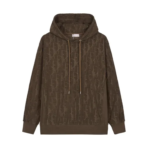 Hochwertige Dior Sweatshirts im schwarzen Baumwoll-Jacquard-Stil