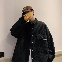Premium Stone Island Hemden Weiß Solid Style