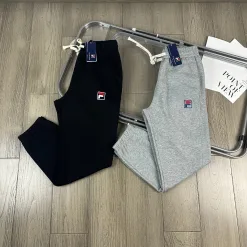 Hochwertige Fila Hose Schwarz Baumwolle Casual Luxury