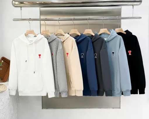 Bestseller Ami Sweatshirts Weiß Baumwolle Klassisch Luxus